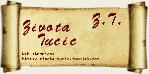 Života Tucić vizit kartica